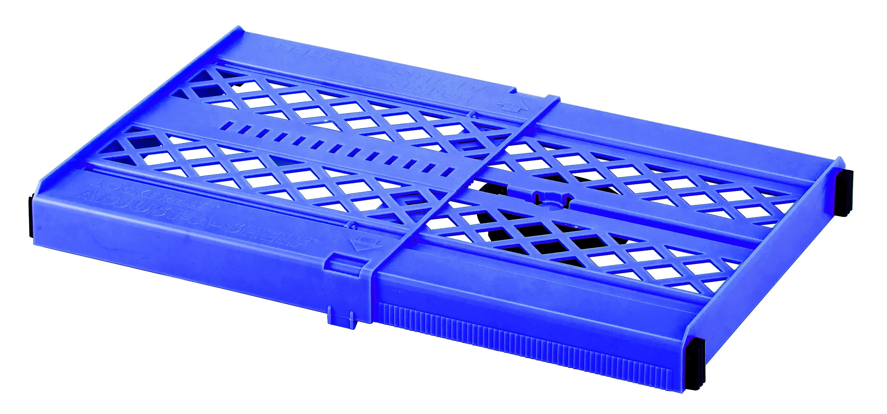 Lockermate Adjust-A-Shelf 10.13" ABS Locker Shelf, Blue (05023)