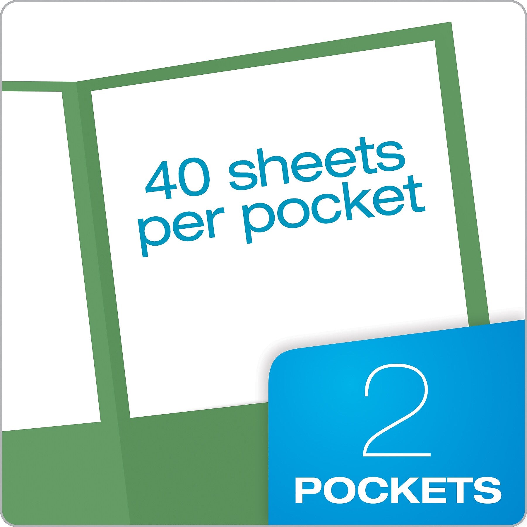 Oxford Monogram Executive 2-Pocket Presentation Folders, Light Green/Gold, 4/Pack (OXF 04164)