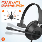 Delton 40Y Noise-Canceling Mono Over-the-Ear Headset, USB Type-A (DWH40YAC)