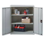 OIF 42"H Steel Storage Cabinet with 3 Shelves, Light Gray (CM4218LG)