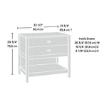 Sauder Cottage Road Lateral File Cabinet, Letter/Legal Size, 30"H x 32"W x 22"D, Soft White (427307)