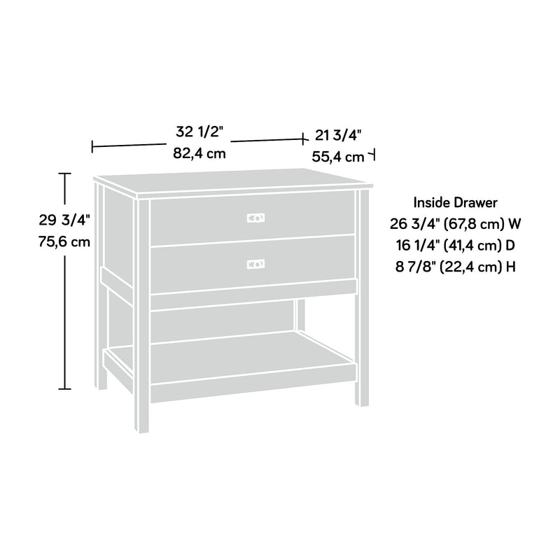 Sauder Cottage Road Lateral File Cabinet, Letter/Legal Size, 30"H x 32"W x 22"D, Soft White (427307)
