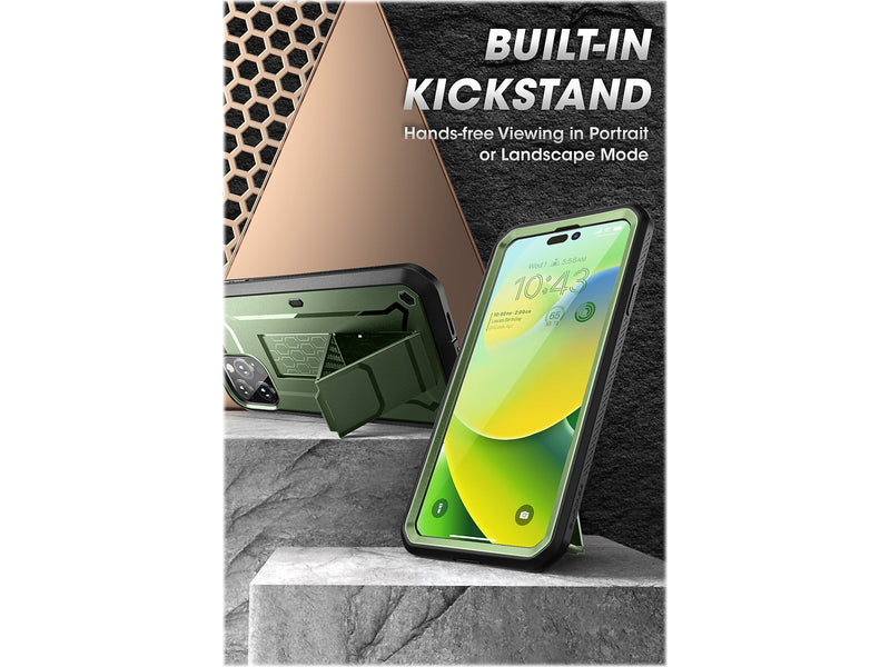 SUPCASE Unicorn Beetle PRO Dark Green Rugged Case for iPhone 14 Pro Max (SUP-iPhone2022Pro-6.7-UBPro-SP-Guldan)