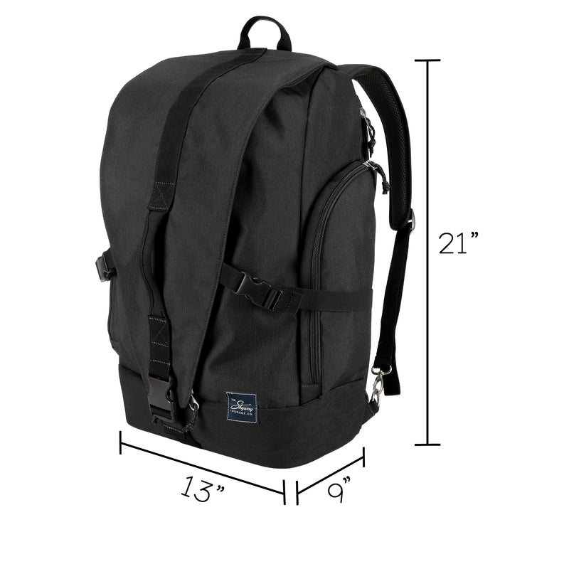 Skyway Luggage Rainier Weekender Backpack, Crater Black (505-40-001-BKP)