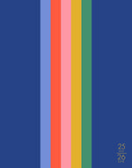2025-2026 Willow Creek Preppy Stripe 7.5" x 9.5" Academic Year Yearly Planner, Multicolored (55045)