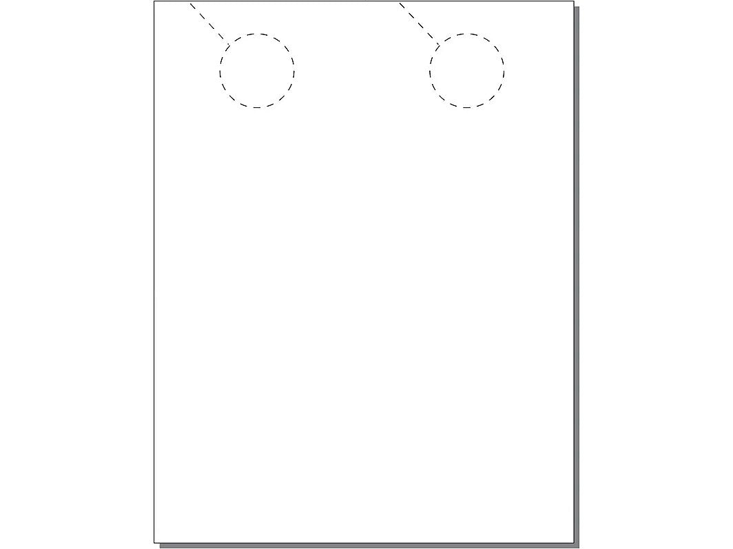 Zapco 2-Up Door Hanger, 8.5" x 11", Vellum Bristol White, 250/Pack (204-250FWH42)