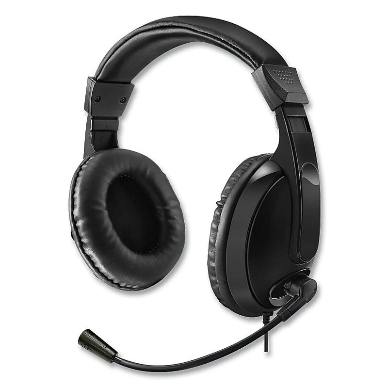 Adesso Xtream H5 Binaural Over The Head Multimedia Headset with Mic, Black (ADEXTREAMH5)