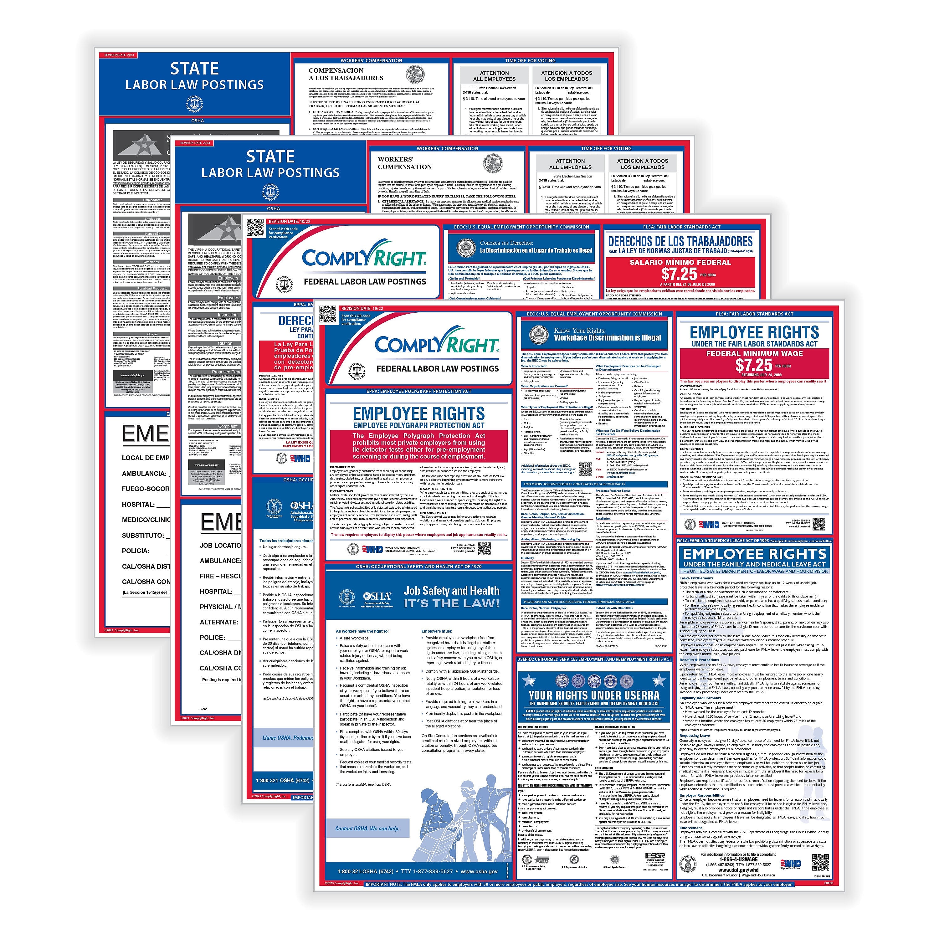 ComplyRight Federal and State (Bilingual) Labor Law 1-Year Poster Service, South Carolina(U1200CBASC)