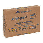Georgia-Pacific Safe-T-Gard Toilet Seat Cover Dispenser, Half-fold, Black, 10/Carton (57748)