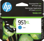 HP 951XL Cyan High Yield Ink Cartridge, Prints Up to 1,500 Pages (CN046AN#140)