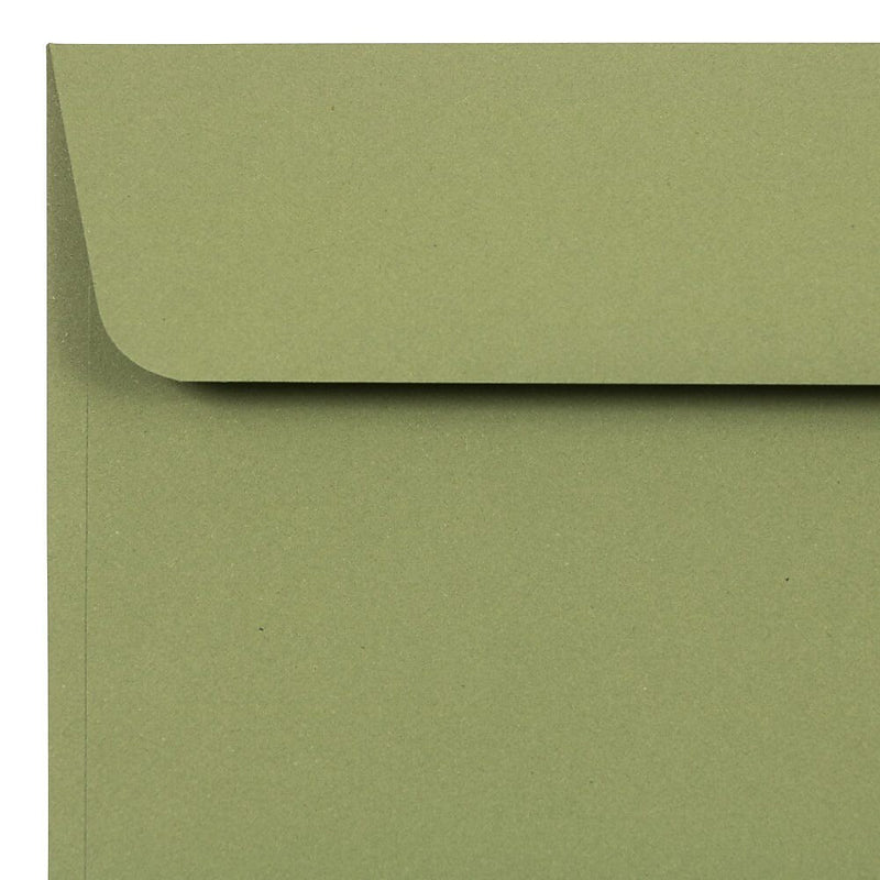 JAM Paper Booklet Envelope 6" x 9", Olive Green, 50/Pack (3157498i)
