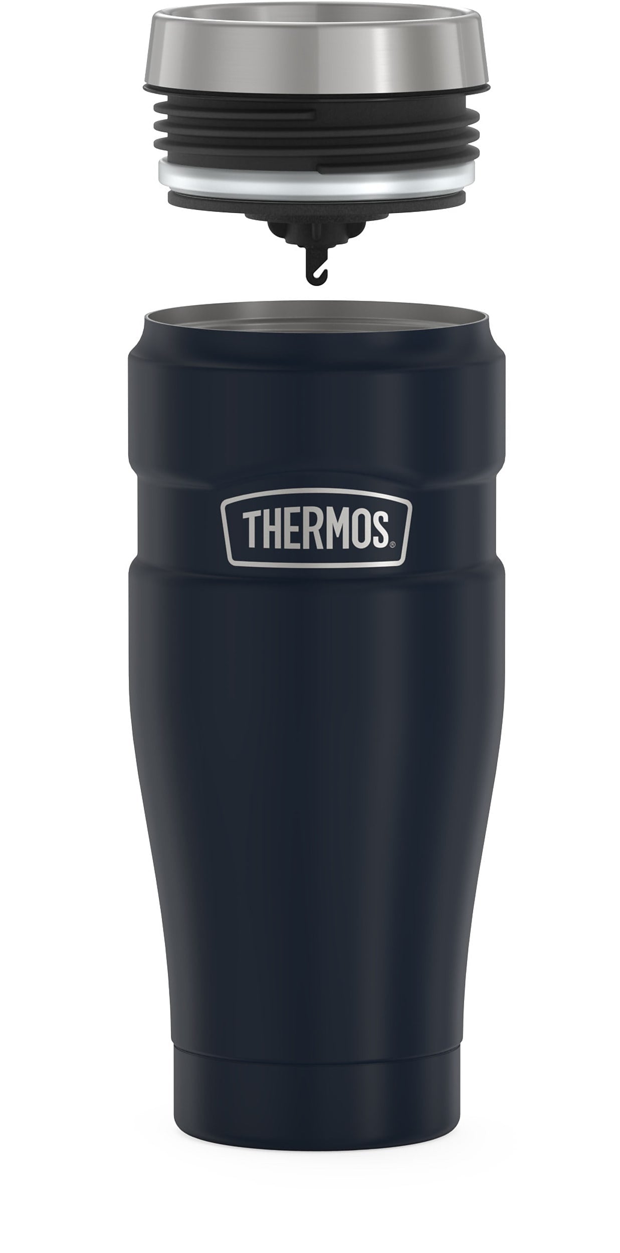 Thermos King Stainless Steel Vacuum Insulated Tumbler, 16 oz., Midnight Blue (EASK1005MDB4)