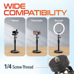 Delton T301 360° Webcam Stand, Camera Stand for Video Calls/Streaming/Recording, Black (DCT301)