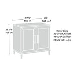 Sauder Tiffin Line 30" Storage Cabinet with 2 Shelves, Raven Oak (433270)