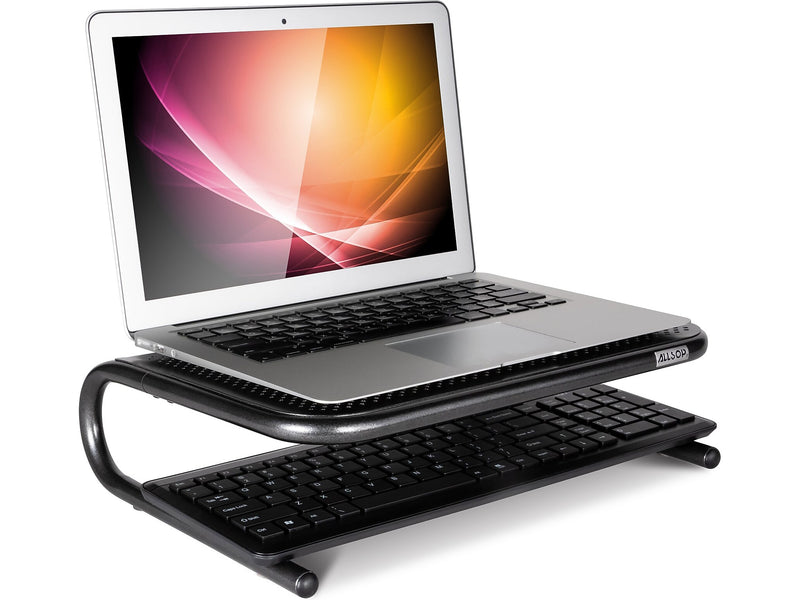 Allsop The Metal Art Jr. Monitor Stand, Pearl Black, 2/Pack (31958)