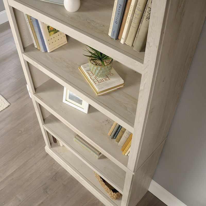 Sauder Select 70"H 5-Shelf Bookcase, Chalked Chestnut (423033)
