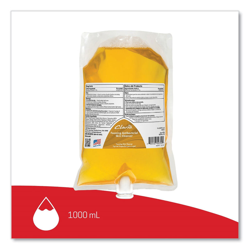 Betco Antibacterial Foaming Hand Soap, Fresh, 1,000 mL Refill, 6/Carton (BET7512900)