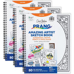 Prang Cassie Stephens 8.5" x 11" Wire Bound Sketch Book, 80 Sheets/Book, 3 Books/Bundle (PAC4820-3)
