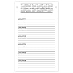 2026 AT-A-GLANCE 8" x 5" Daily Desk Pad Calendar Refill Pages, White/Black (E458-50-26)