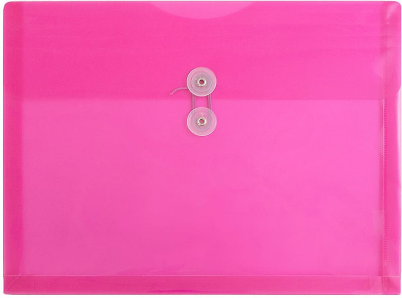 JAM Paper Premium Plastic Document File, Letter, Fuchsia Pink, 3/Pack (218B1FUX3)