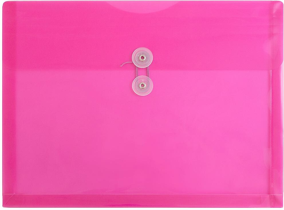 JAM Paper Premium Plastic Document File, Letter, Fuchsia Pink, 3/Pack (218B1FUX3)
