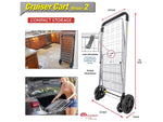 Dbest Cruiser Cart Deluxe 2 Steel Mobile Folding Utility Cart with Swivel Wheels, Silver (01-869)