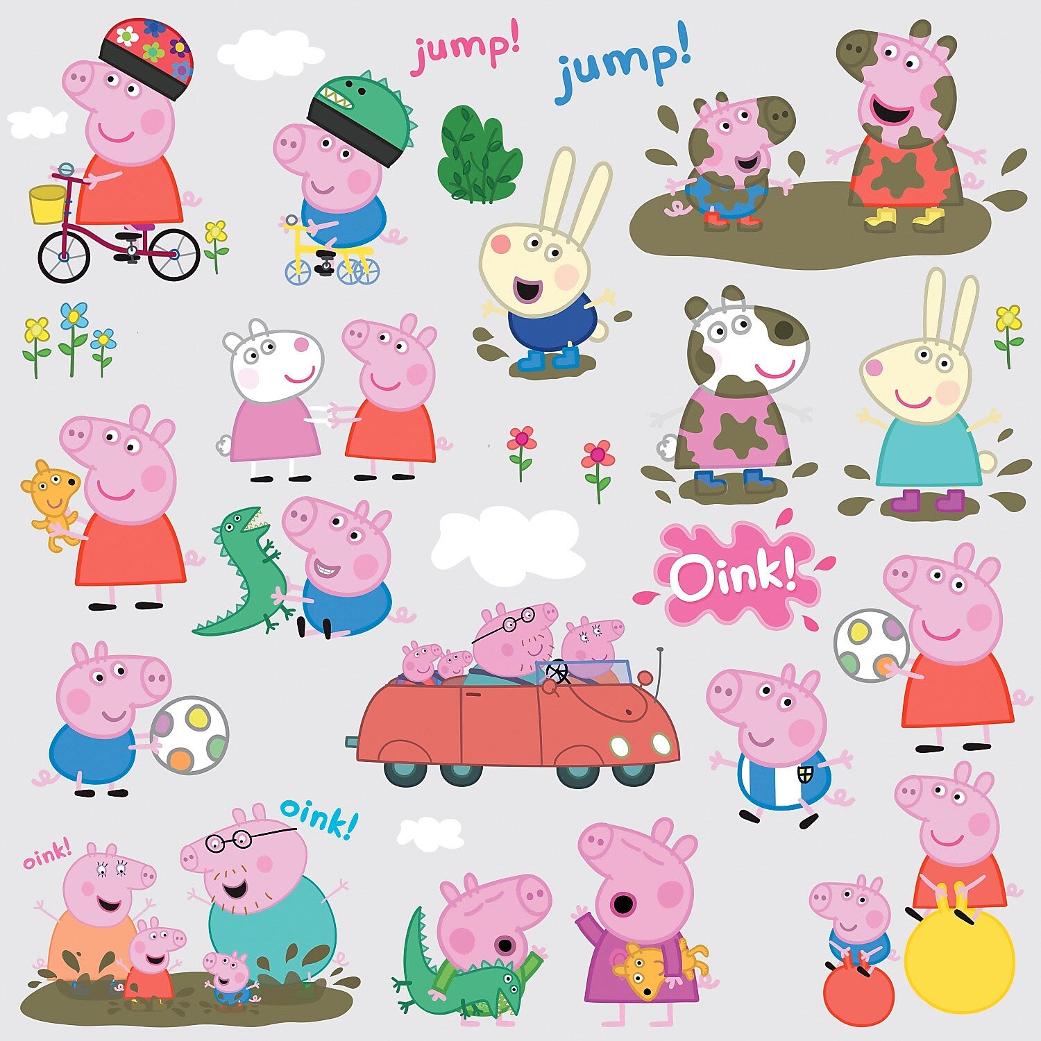 York Wallcoverings Peppa the Pig Children's Decals, Cartoons (RMK3183SCS)