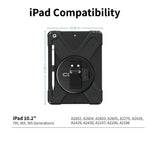 CODi Rugged 10.2" Case for iPad 9th, 8th, and 7th Generation, Black (C30705065IS)