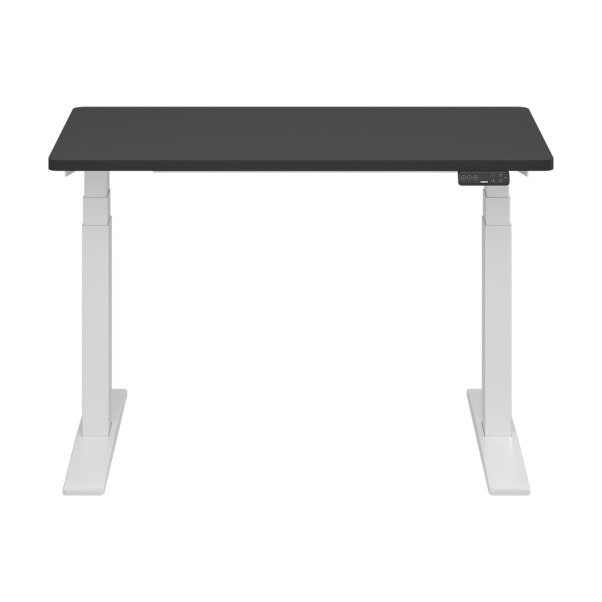 FlexiSpot E7COMMERCIAL 48''W Electric Adjustable Particle Board Standing Desk, Black/White (E7WCOM4824-B)