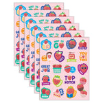 Teacher Created Resources Strawberry Smelly Stickers, Multicolored, 114/Pack, 6/Packs/Bundle (TCR9442-6)