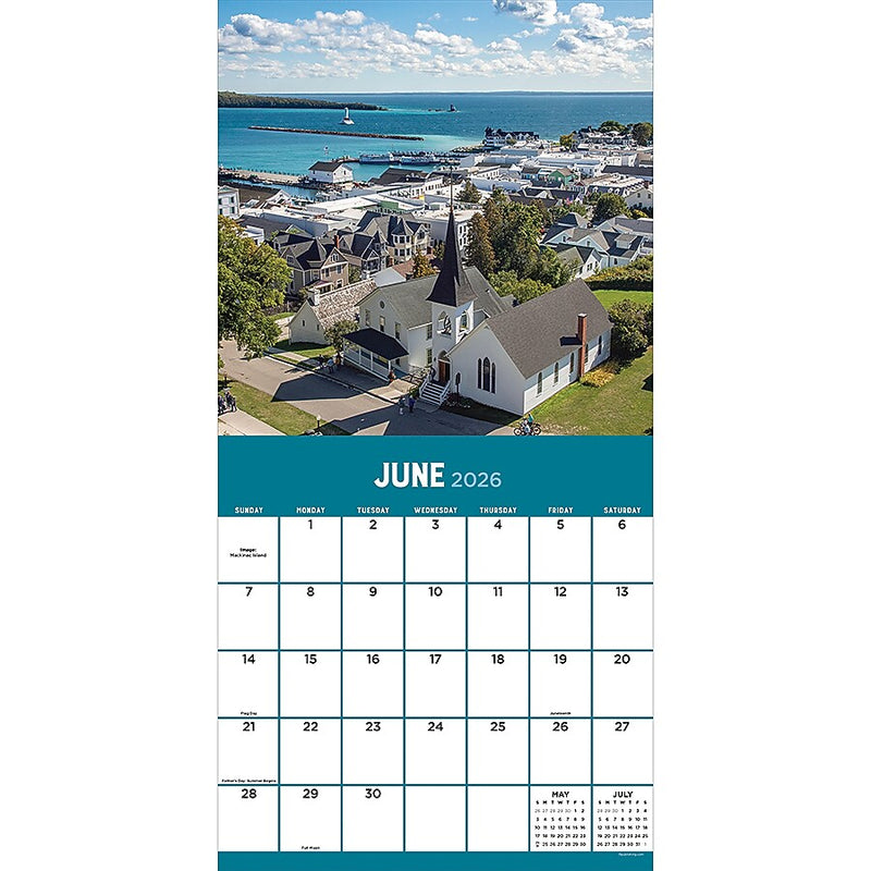 2026 TF Publishing Michigan 12" x 12" Monthly Wall Calendar (26-1039)