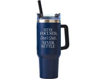 Baudville Thirst Quencher Stay Focused, Don't Quit Tumbler, Dark Blue, 40 Oz. (93446)