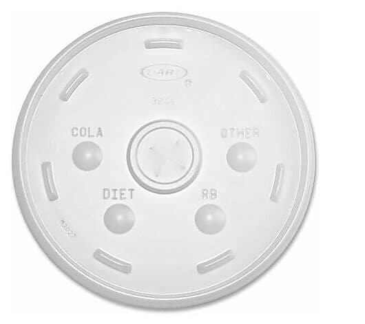 Dart Lids for Foam Cups and Containers Translucent, 1,000/Carton (DCC32SL1)