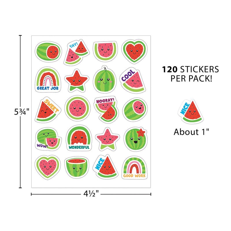 Teacher Created Resources Watermelon Smelly Stickers, Multicolored, 120/Pack, 6/Packs/Bundle (TCR9444-6)