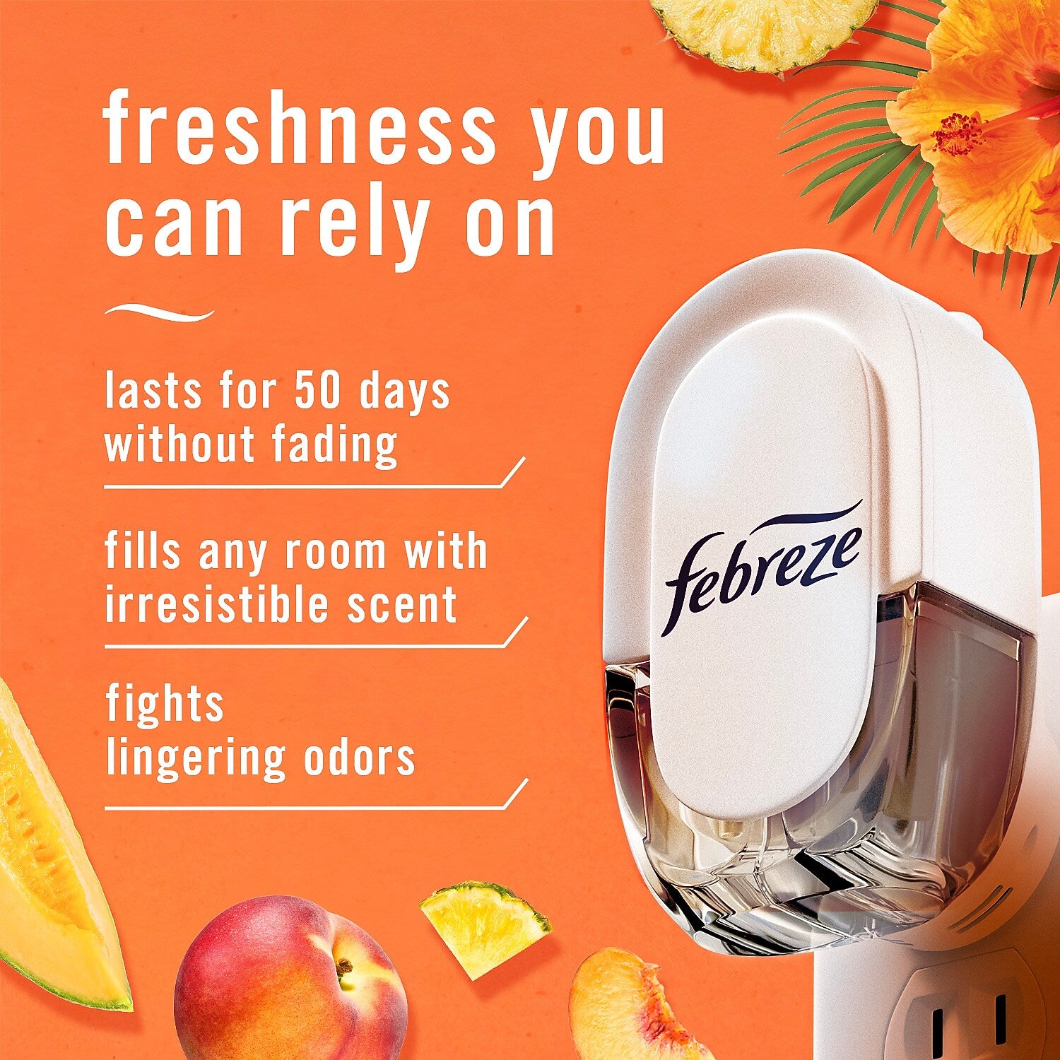 Febreze Fade Defy Plug Air Freshener Warmer Refill, Hawaiian Aloha Scent, 0.87 fl. oz., 3/Pack (54345)