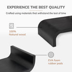 Anji Mountain Mango Wood Monitor Stand, Up to 32" Monitor, Black (MS-CRV-BLK)