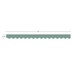 Teacher Created Resources Border Trim, 2.19" x 2.92', Retreat Green Scalloped, 12/Pack, 6 Packs/Bundle (TCR9244-6)