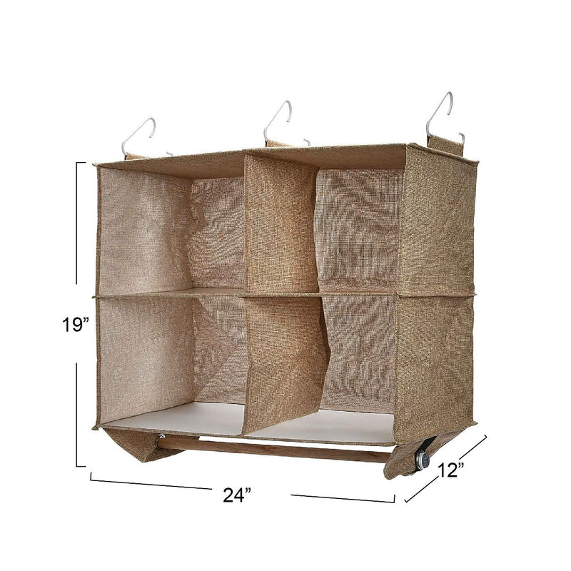 Household Essentials Hanging Organizer, 4 Pocket with Hangbar (7800-1)