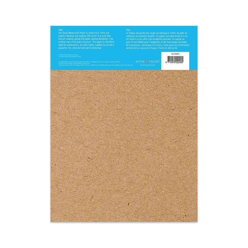 Van Gogh 9" x 12" Watercolor Sketch Pad, 12 Sheets/Pad, 3/Bundle (VNG94178005-3)