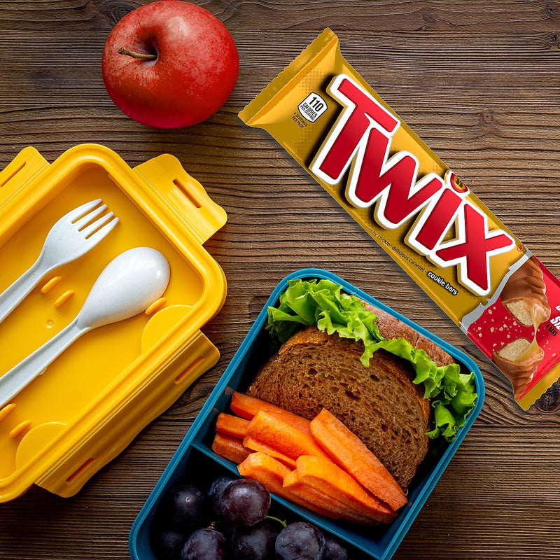 Twix Caramel Sharing Size Chocolate Cookie Bar Candy, 3.02 oz Bar, 24/Box (MMM35387)
