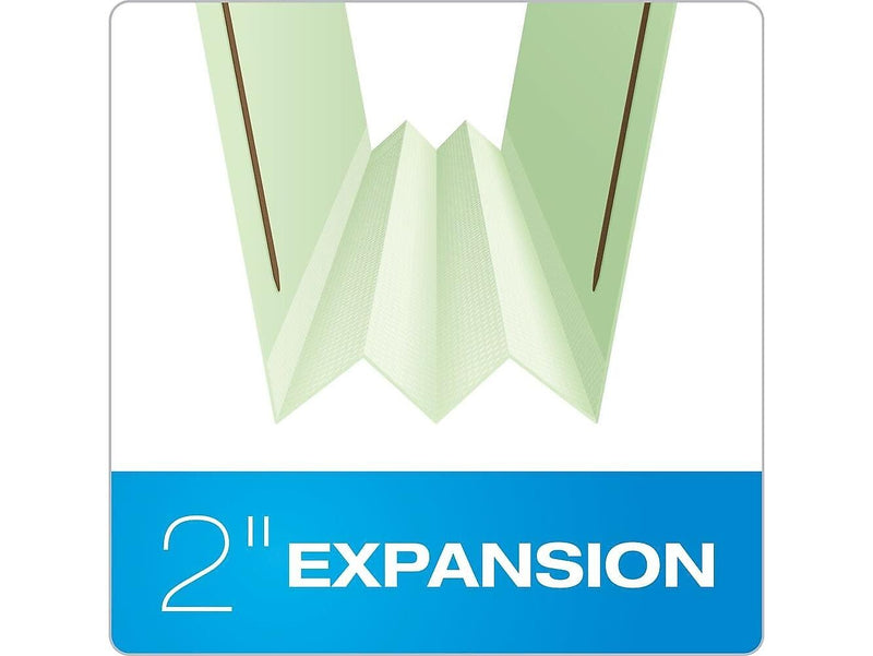 Pendaflex Recycled Pressboard Fastener Folders, 1/3-Cut Tab, Letter Size, Light Green, 25/Box (24934R)