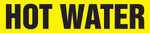 Accuform Self-Stick Pipe Marker, HOT WATER, 2-1/2" to 6", Black/Yellow (RPK423SSD)