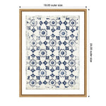 Amanti Art Navy Geo III by Aimee Wilson Framed Canvas Wall Art Print, 18" x 24" (A42674833697)