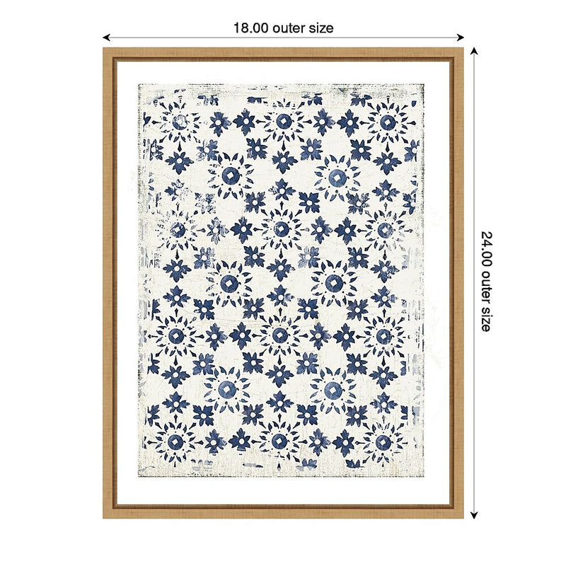 Amanti Art Navy Geo III by Aimee Wilson Framed Canvas Wall Art Print, 18" x 24" (A42674833697)