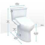 Toto Drake 1.28 gal. Gravity Flush Toilet, Cotton (MW7863074CEG#01)