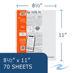 Roaring Spring Paper Products Whitelines 1-Subject Smart Notebook, 8.5" x 11", Graph Ruled, Gray/Silver (17001)