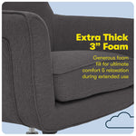 Serta Style Ashland Fabric Swivel Computer and Desk Chair, Graphite (47140B)