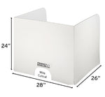 Classroom Products Foldable Cardboard Freestanding Privacy Shield, 24"H x 28"W, White, 10/Box (2410 WH)