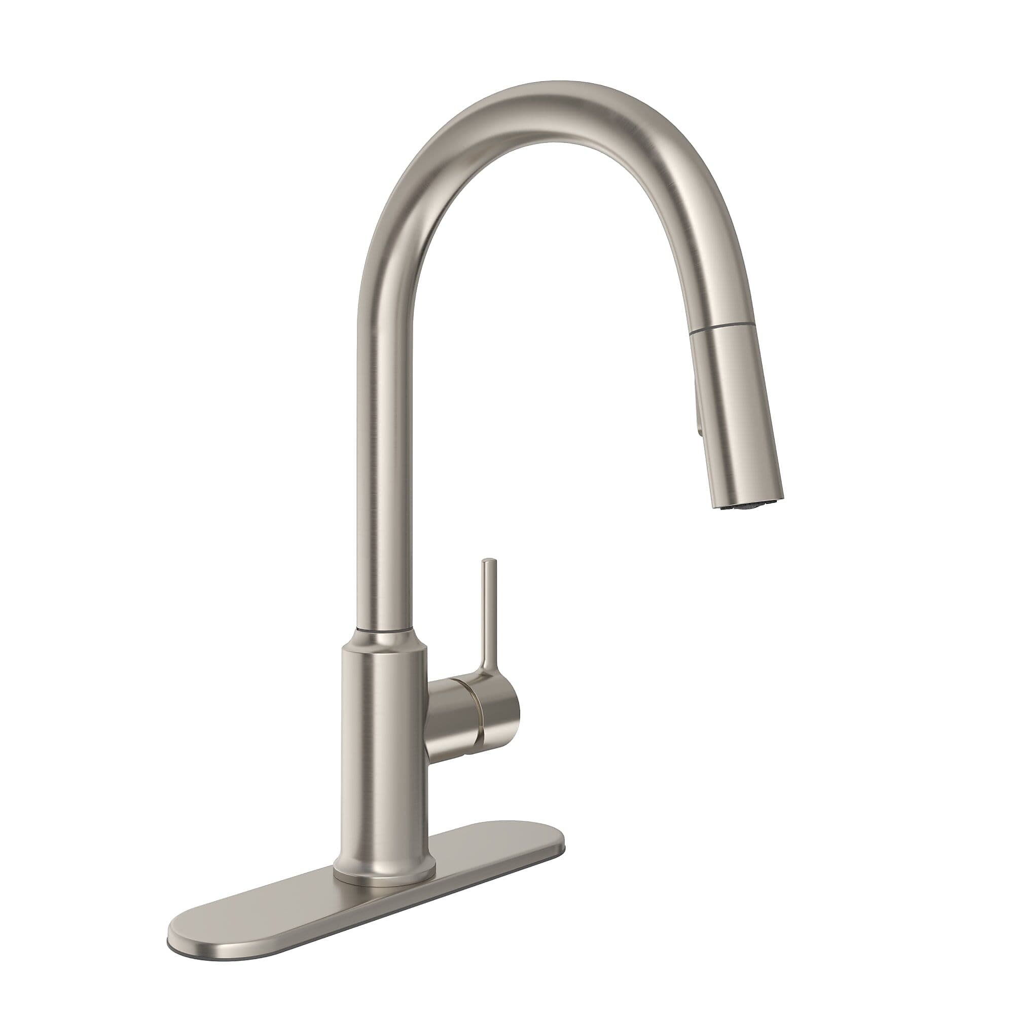 PROFLO 1.5 GPM Single Hole Pull Down Kitchen Faucet (PFXC4027ZBN)