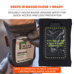 Ergodyne Squids 3388 Armband ID Badge Holder, Black (19960)